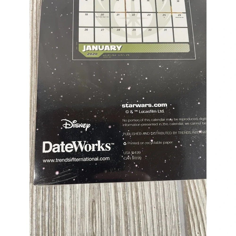 Star Wars The Rise of Skywalker 2020 Wall Calendar 16 Month DateWorks Disney NEW